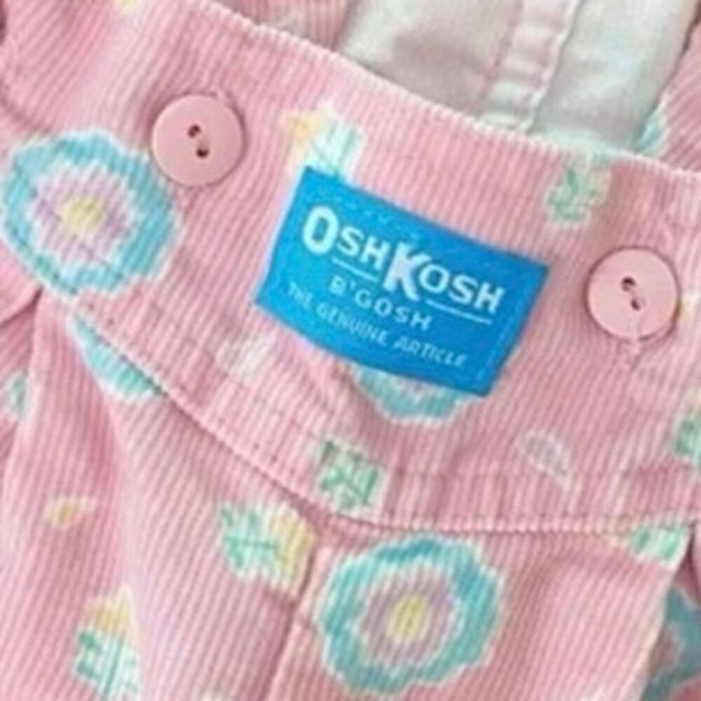 OshKosh | Vintage Floral Bubble Corduroy Overalls - Picture 3 of 8